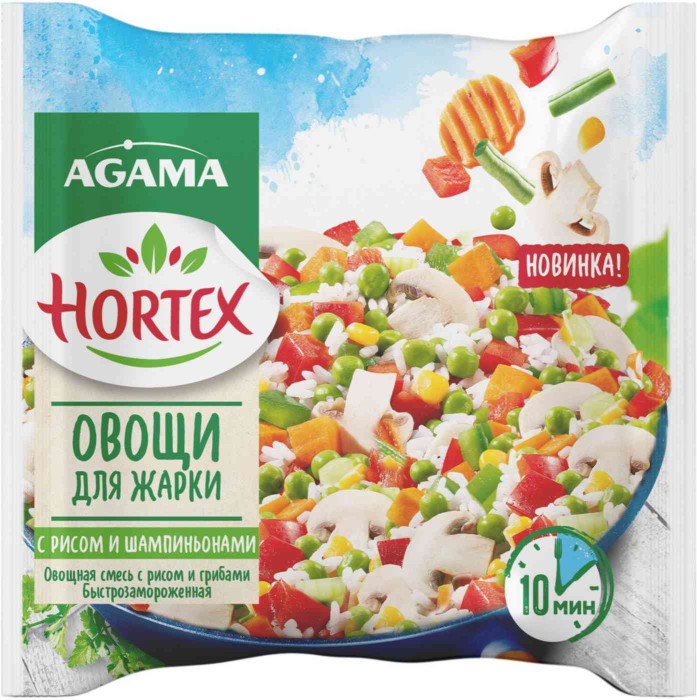 Овощи для жарки с рисом и шампиньонами Agama 400 г