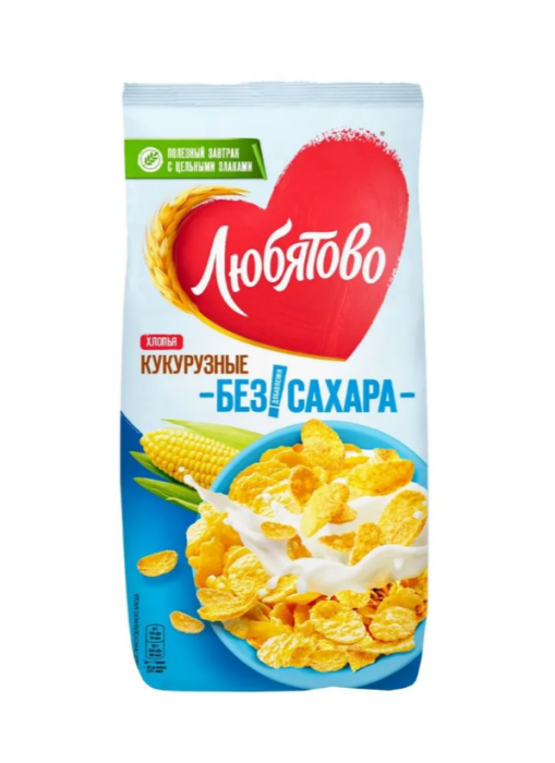 Любятово Хлопья кукурузные легкие 270 г