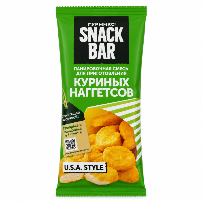 Панировочная смесь для приготовления Куриных наггетсов Snack bar 240 г.