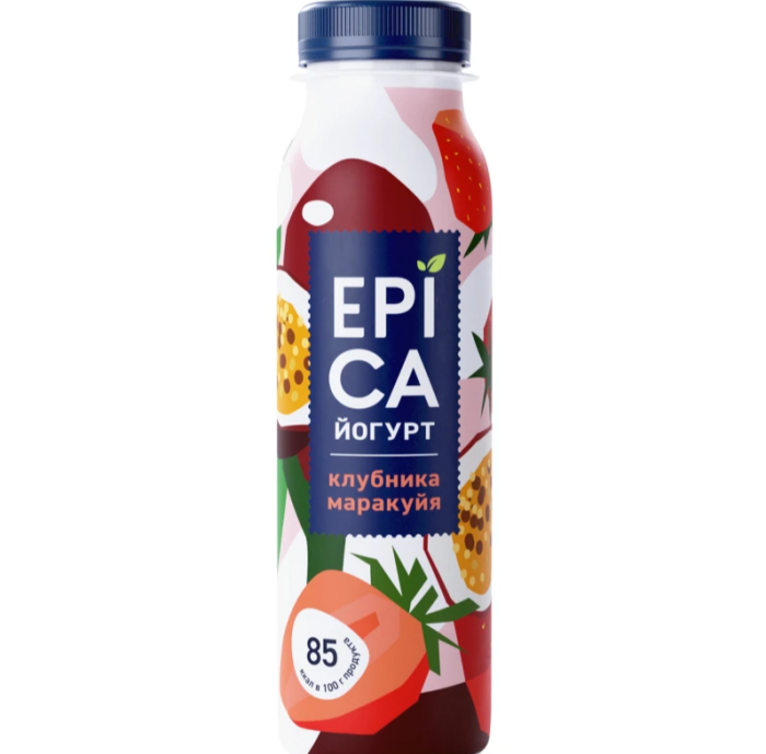 Питьевой йогурт Epica клубника-маракуйя 260 г