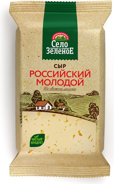 Сыр Российский молодой Село зеленое 200 г