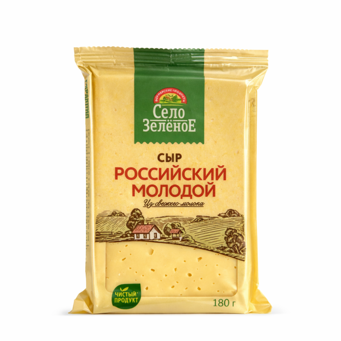 Сыр Российский молодой Село зеленое 200 г