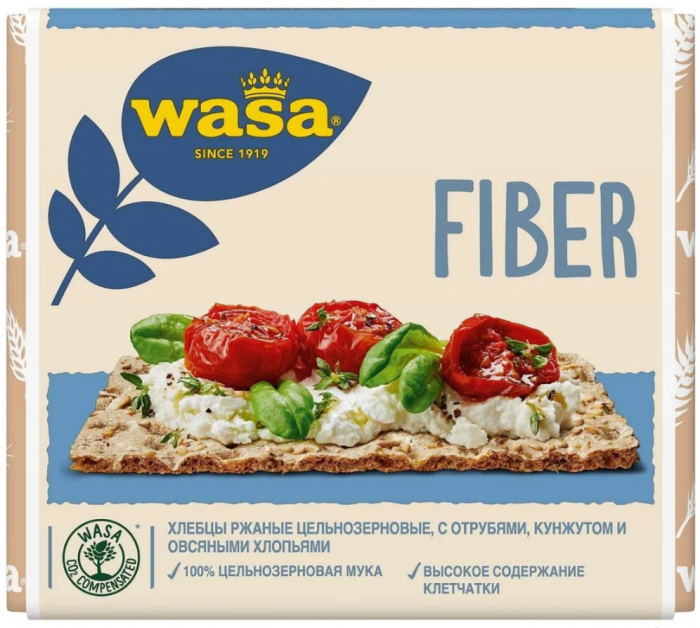 Хлебцы Wasa ржаные с отрубями и кунжутом 230 г