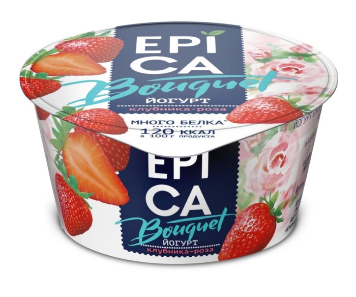 Йогурт Epica клубника-роза 130 г