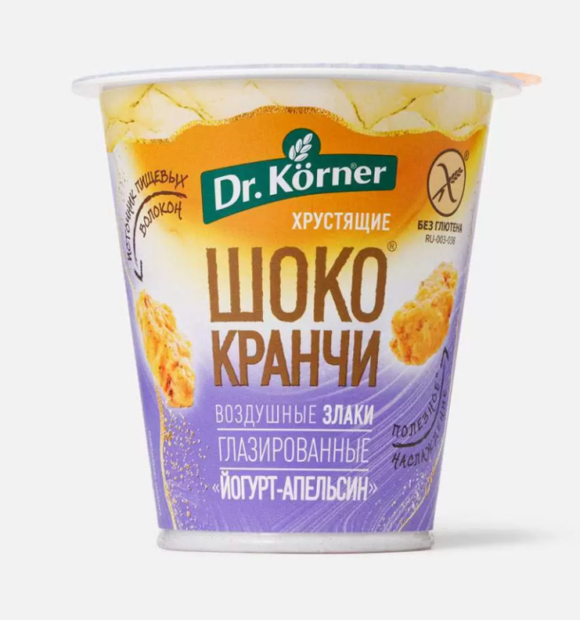 Хлебцы Dr. Korner  шоко кранчи 40г апельсин с йогуртом