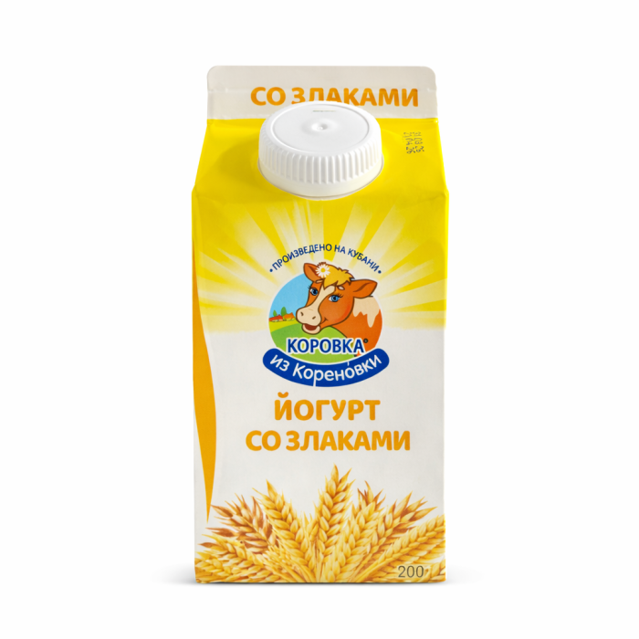 Йогурт со злаками Коровка из кореновки 450 г