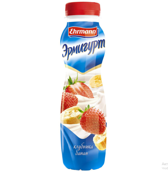 Питьевой йогурт Эрмигурт клубника-банан 290 г