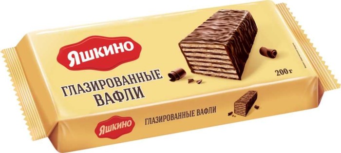 Вафли Яшкино глазированные 200 г