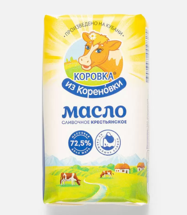 Масло сливочное традиц. Коровка из кореновки 72,5% 400 г
