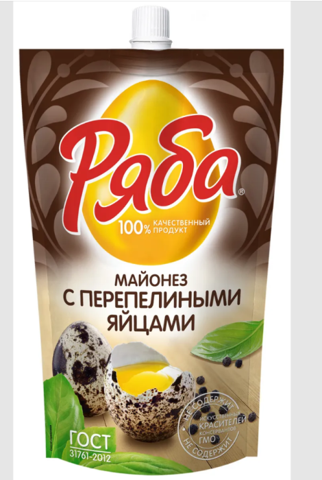 Майонез с перепелиными яйцами Ряба 330 г