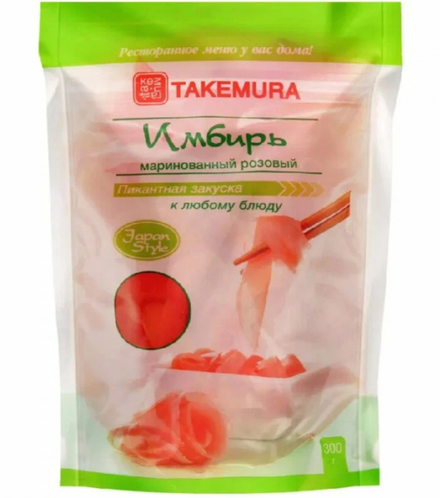Имбирь маринованный розовый Текамура 300 г.