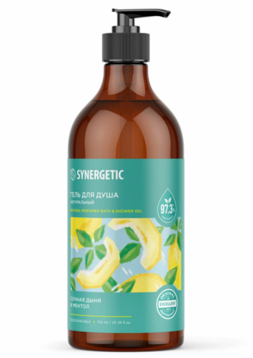 Синергетик гель для душа Сочная дыня и ментол 750 мл