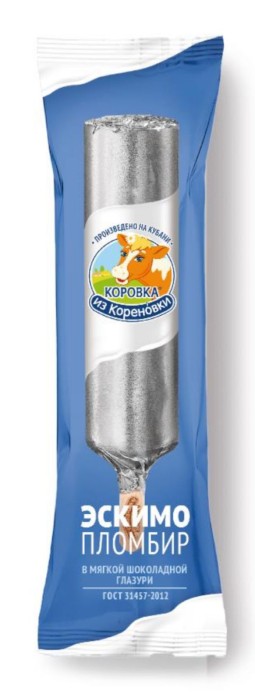 Мороженое Эскимо пломбир ван.шок сливоч.глазури 15%