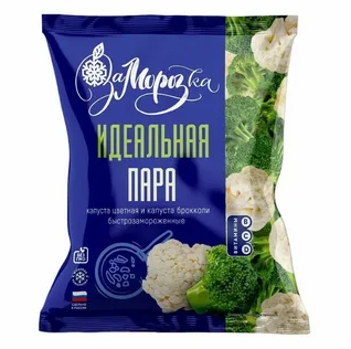 Капуста цветная и капуста брокколи быстрозамороженные 400 г