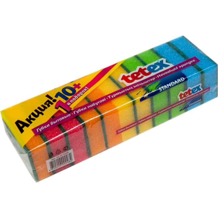 Губки бытовые 10+1 Teteex