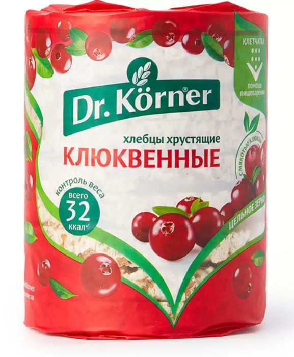 Хлебцы Dr. Korner клюква 100 г