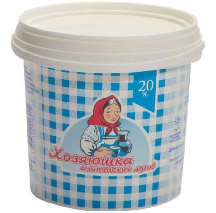 Сметана Хозяюшка  20% 800 г