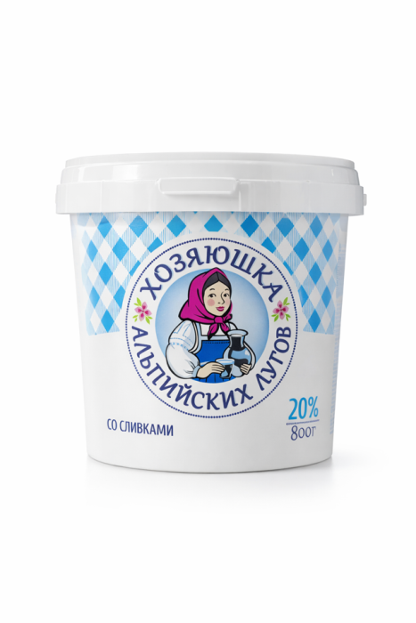 Сметана Хозяюшка  20% 800 г