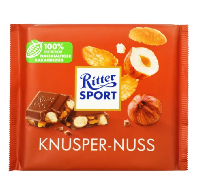 Шоколад Ritter Sport хлопья и орех 100 г