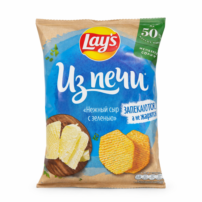 Чипсы Lays из печи нежный сыр с зеленью 85 г 