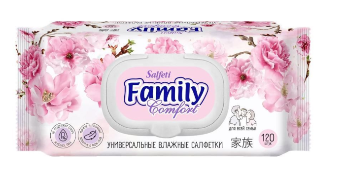 Comfor Фемили Влажные салфетки 120 шт