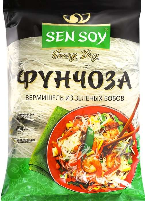 Вермишель Фунчоза из зеленых бобов Sen Soy 150 г