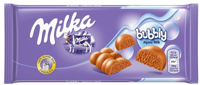 Милка шок плитка Бабли милк лафлю 90 г