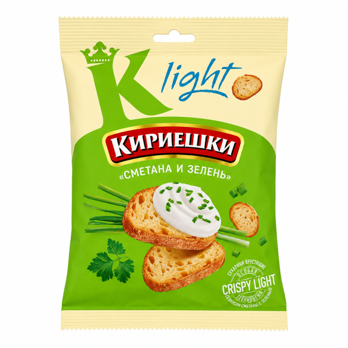 Кириешки Light Сметана и зелень 80 г