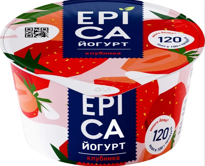 Epika йогурт клубника 130 г