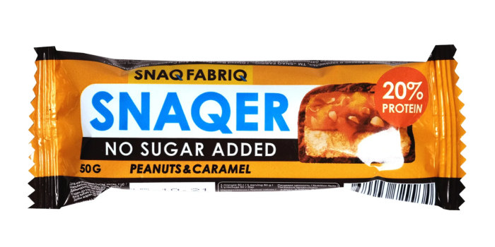 Батончик Snaqer Арахис и Карамель 50 г