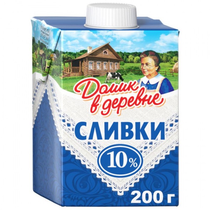 Сливки Домик в деревне 10% 200 гр