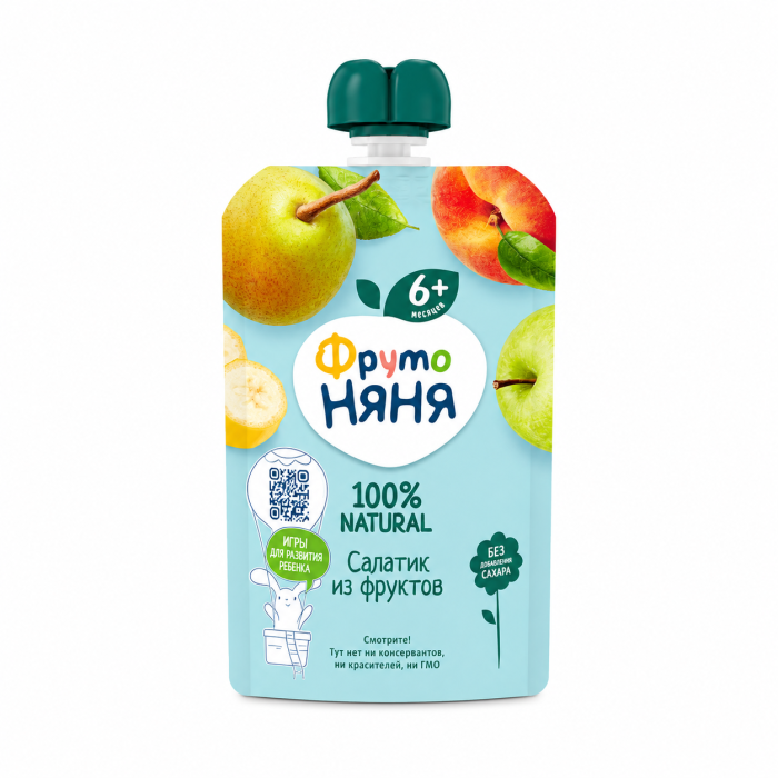 Пюре Фруто Няня Салатик из фруктов 90 г.