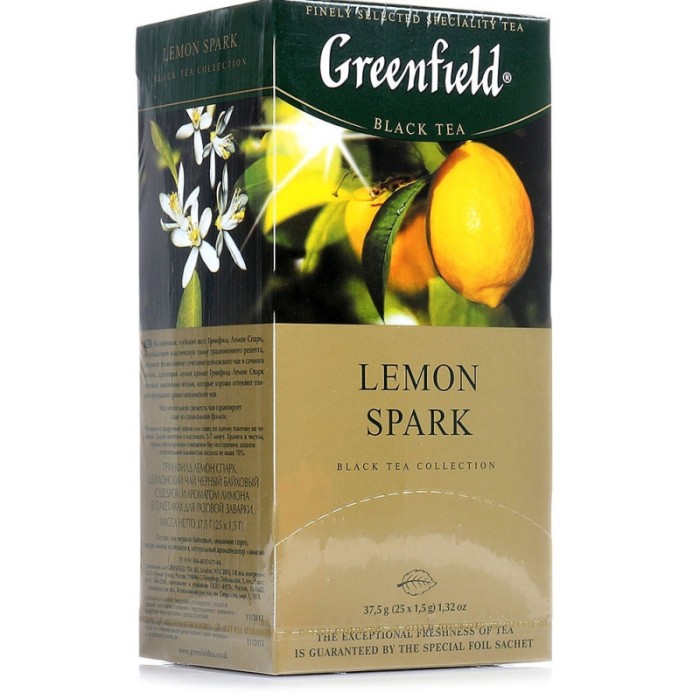 Чай чёрный Гринфилд Lemon Spark 25 пак