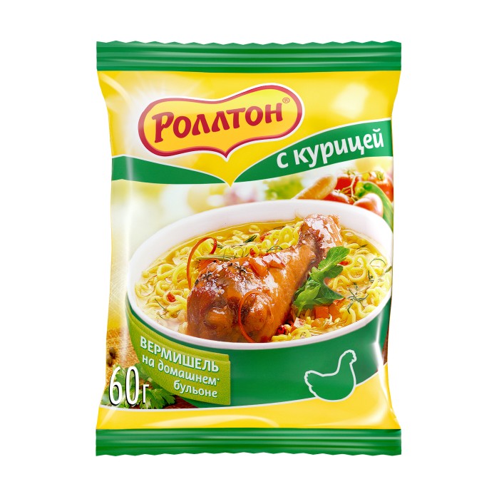 Роллтон вермишель с курицей 60 г