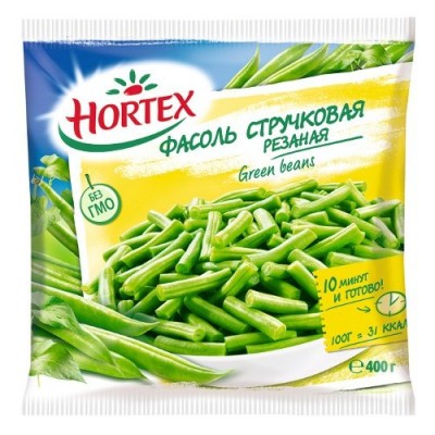 Фасоль стручковая резаная Agama Hortex 400 г.