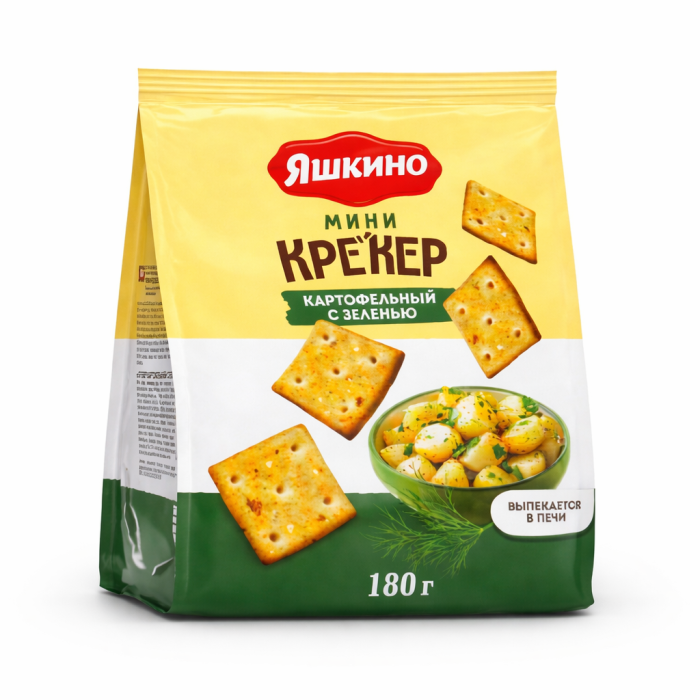 Крекер-мини картофельный с зеленью Яшкино 180 г
