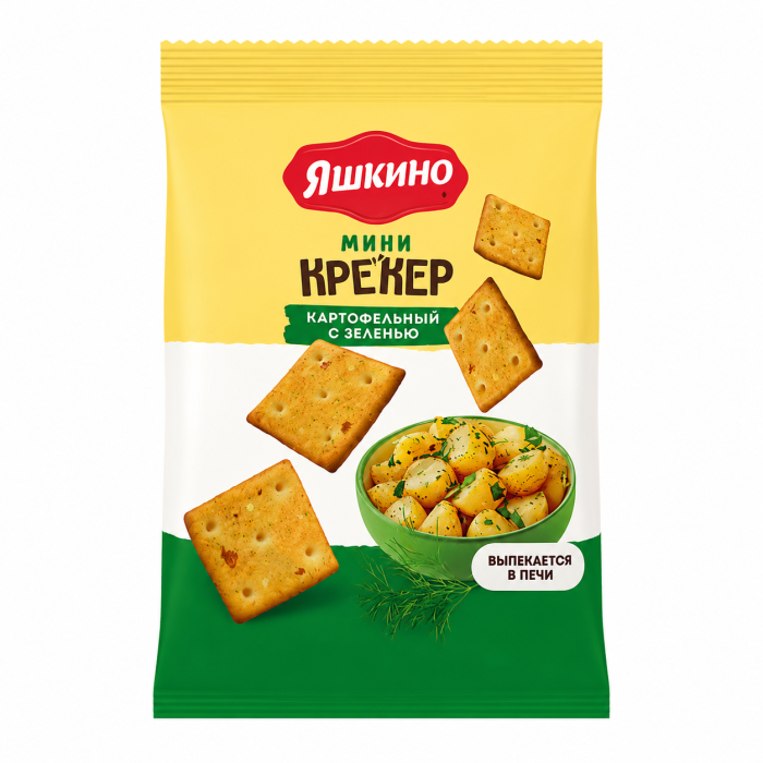 Крекер-мини картофельный с зеленью Яшкино 180 г