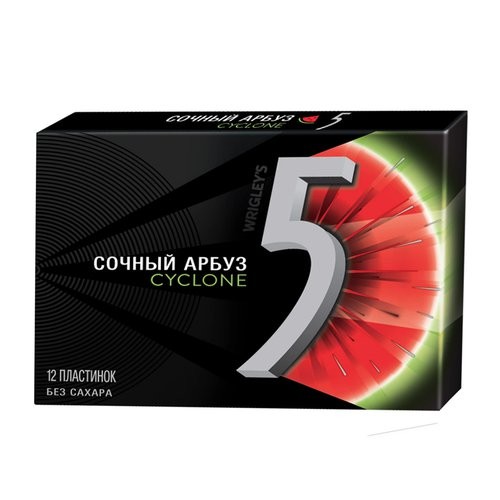 Жев. резинка Пятерка арбуз 18*10