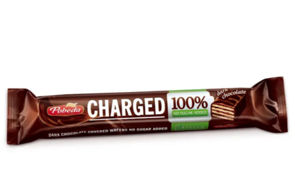 Конфета вафельная в горьком шоколаде без сахара Победа 45 г