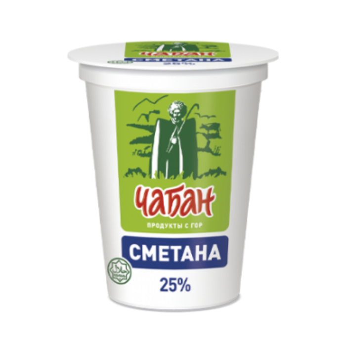 Сметана Чабан 25%, 400 г