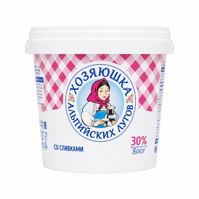 Сметана Хозяюшка  30 % 800 г.