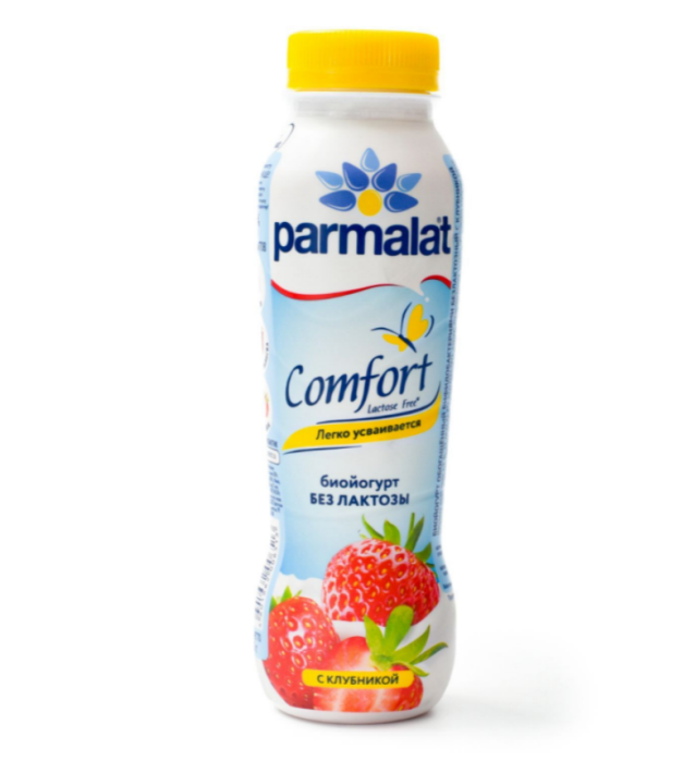 Йогурт питьевой безлактозный Parmalat Клубника 290 г