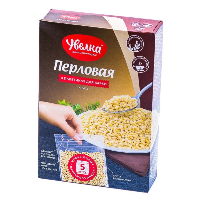 Перловая каша в пакетиках Увелка 400 г.