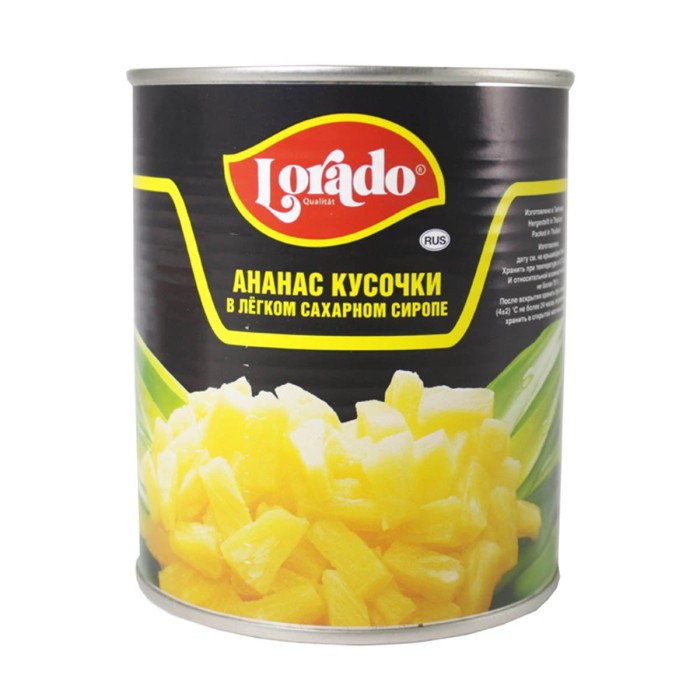 Лорадо Ананас кусочки в лег. сиропе 580 г