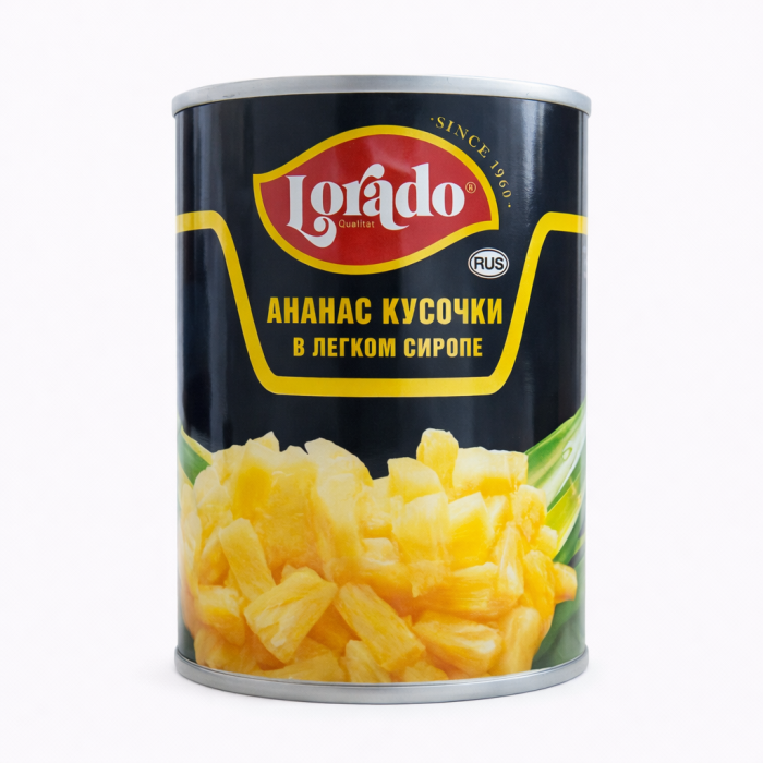 Лорадо Ананас кусочки в лег. сиропе 580 г