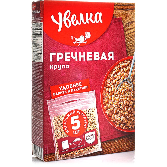 Крупа Увелка в пакетиках гречневая 80 гр 6 шт