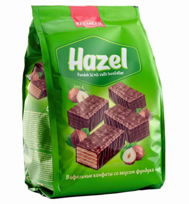 Вафли глазированные KREMBER HAZEL 255 г