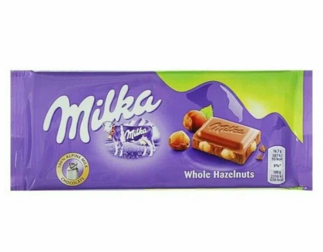 Шоколад Милка цельный фундук 95 г.