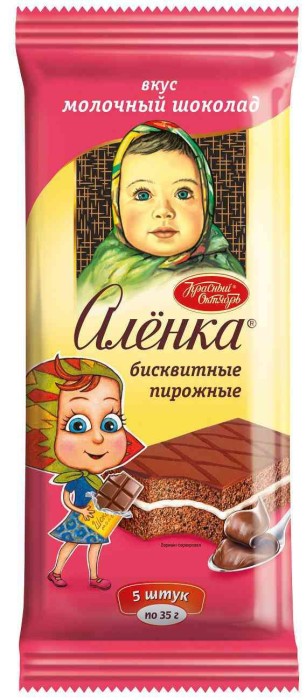 Пирожное бисквитное Алёнка молочный шоколад 175 г