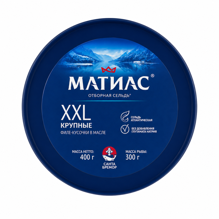 Филе сельди Атлантический Матиас XXL 400 г 